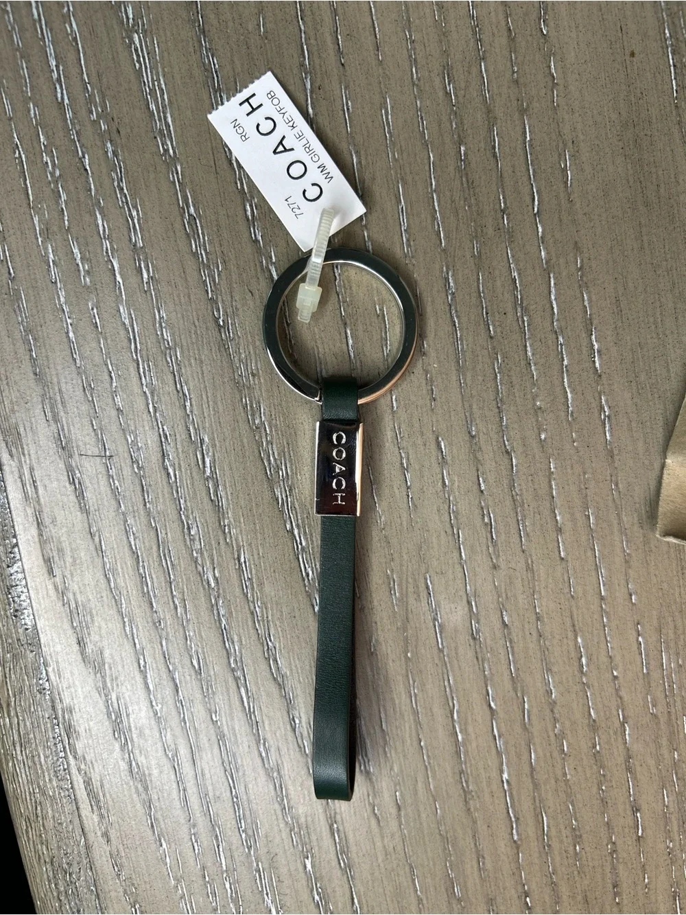 Coach Vintage Bottle Green Key Fob 7271 NWT and Box